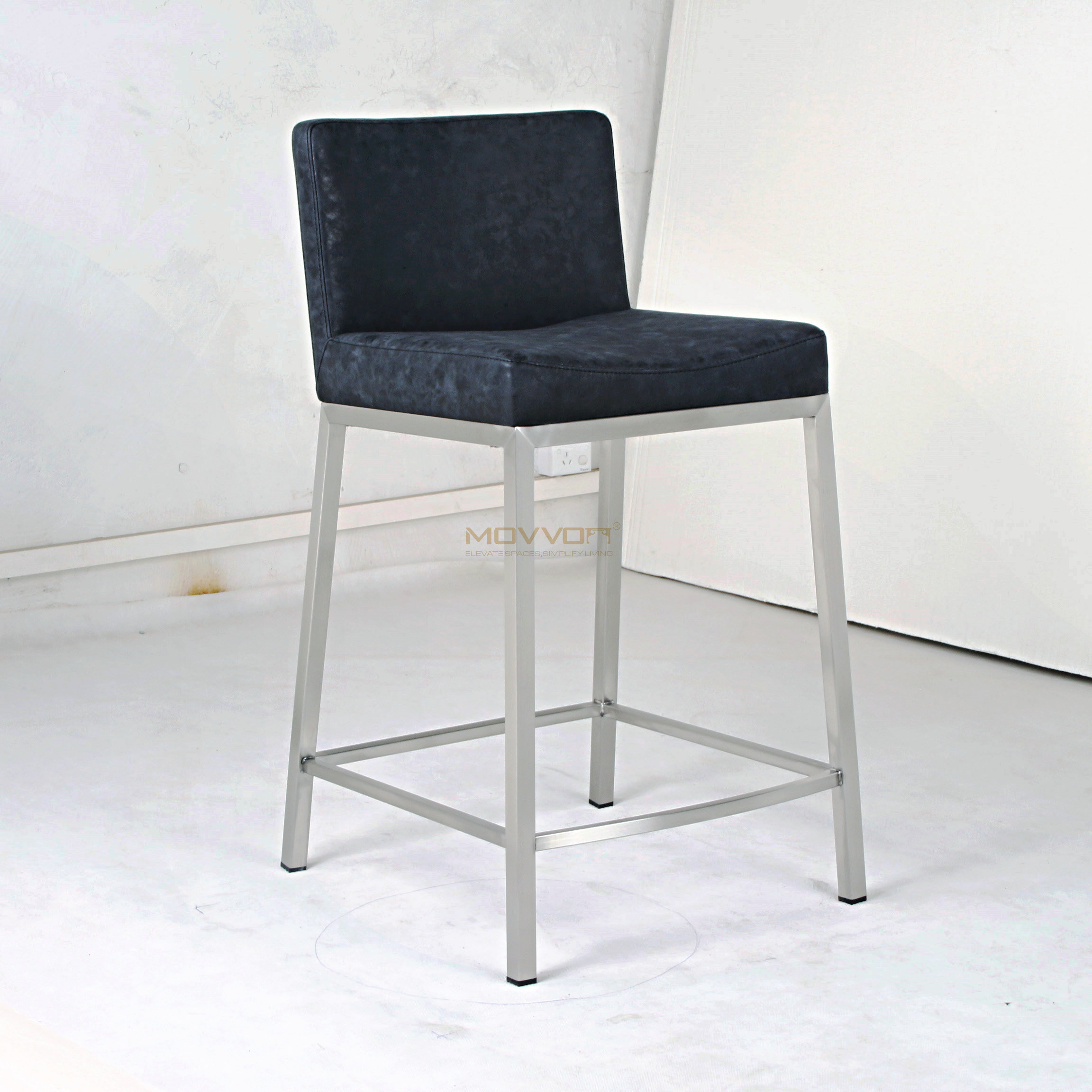 Round Loop Back Adjustable Swivel Bar Stool