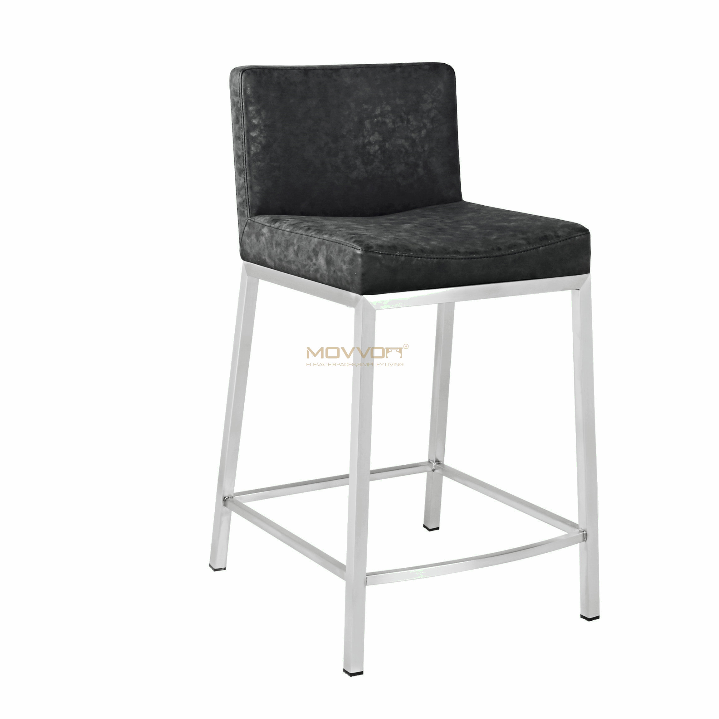 Round Loop Back Adjustable Swivel Bar Stool