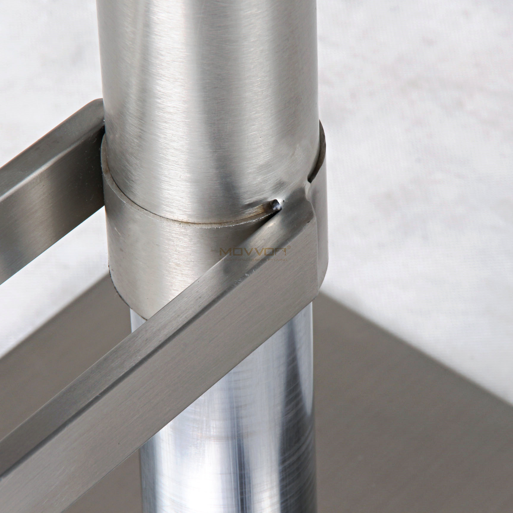 Split-Channel Black Bar Stool with T-Bar Footrest and Square Base